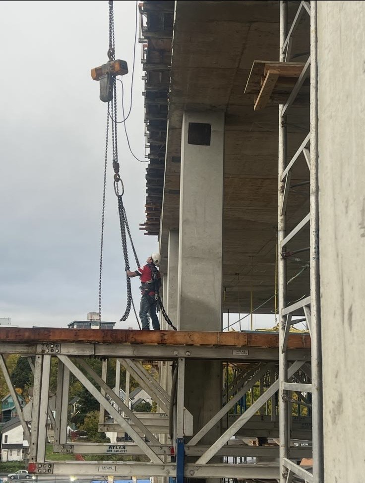 Equipo de construcción profesional en sitio de trabajo en Vancouver