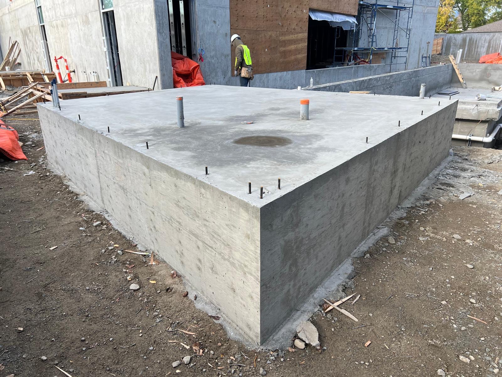 Detail of high-quality concrete finishing