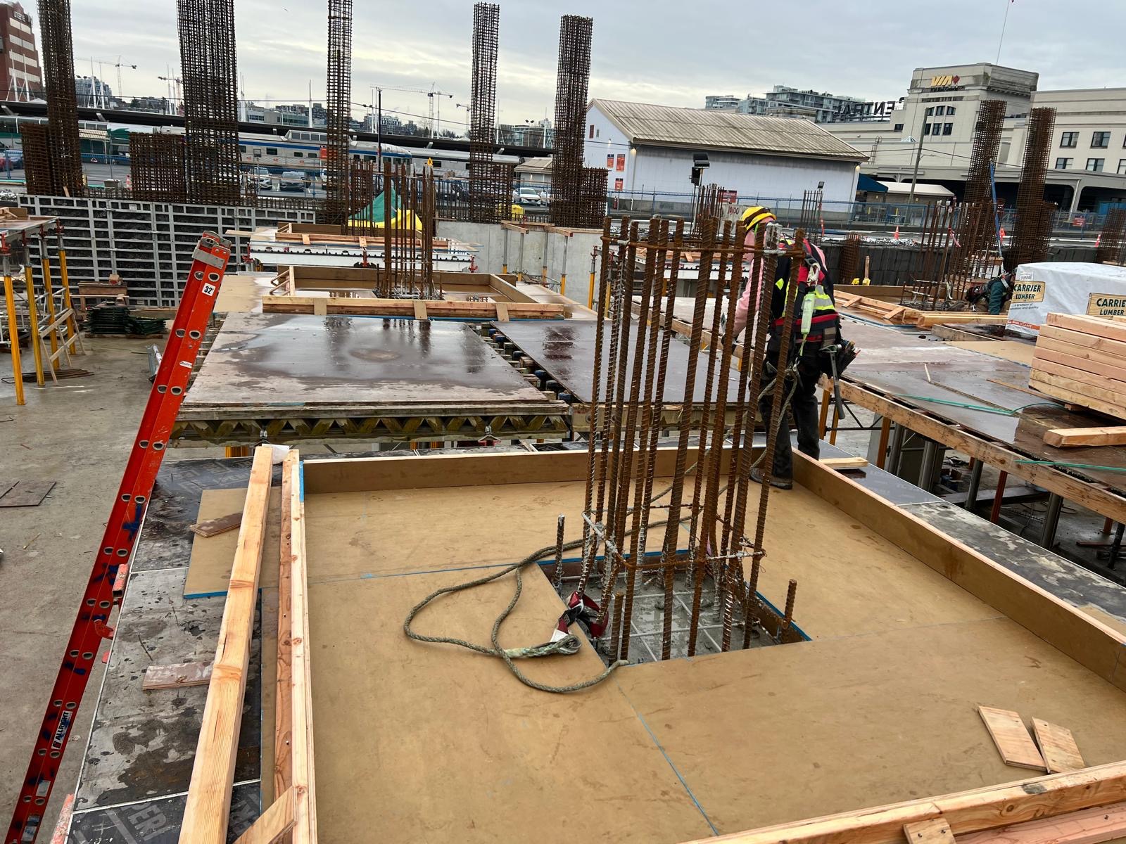 Overview of a construction site in Vancouver