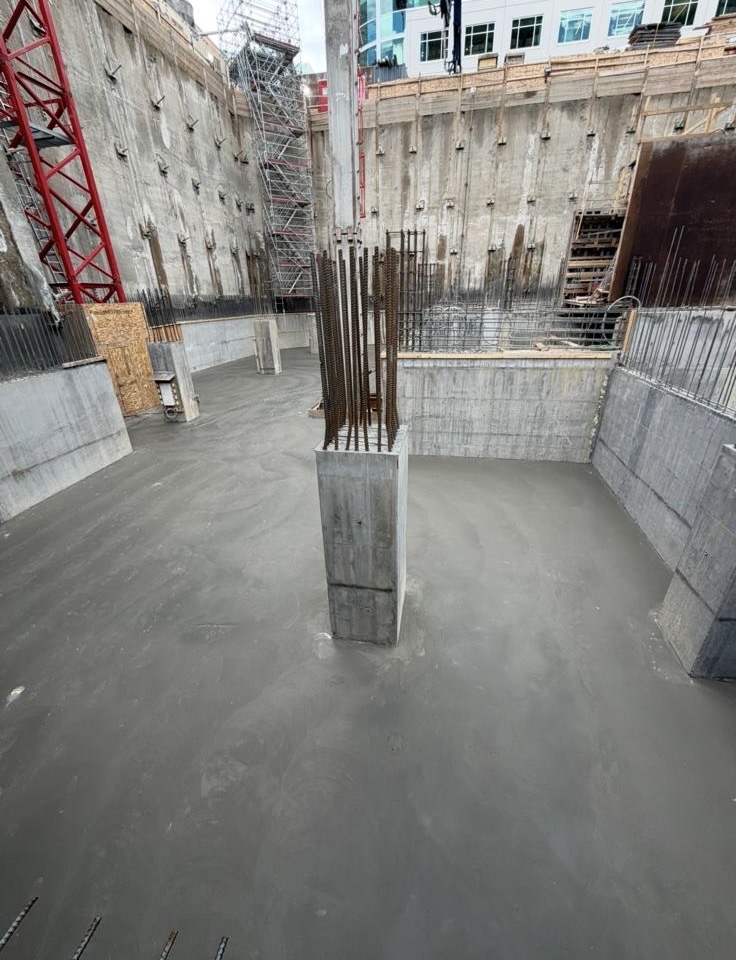 Detail of high-quality concrete finishing